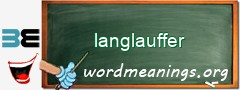 WordMeaning blackboard for langlauffer